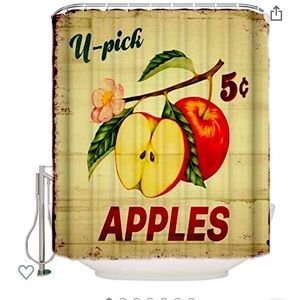 Apple Fabric Shower Curtain